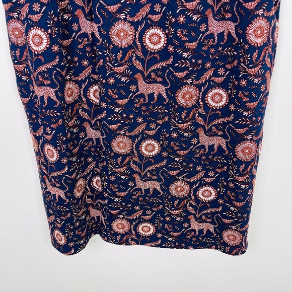 Boden Womens Penny Sheath Dress Size 8 Nature Animal Print Floral Cotton Office - Picture 4 of 12